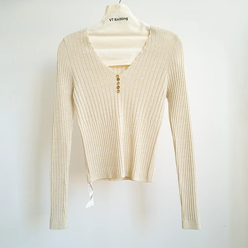 Baumwolljersey Strickjacke Damen