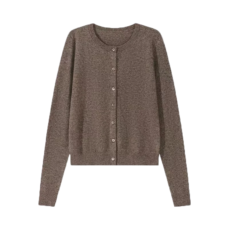 Designer-Jacke für Damen mit V-Ausschnitt und langen Ärmeln, gefärbt