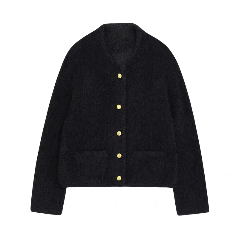 Vielseitige Designer-Pulloverjacke für Damen mit Streifen