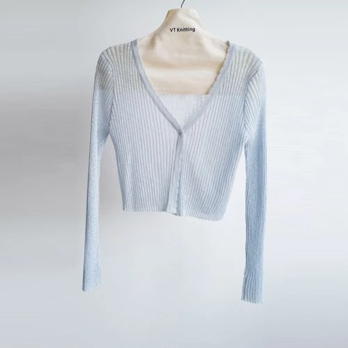 Leichte Strickjacke aus Baumwollstrick