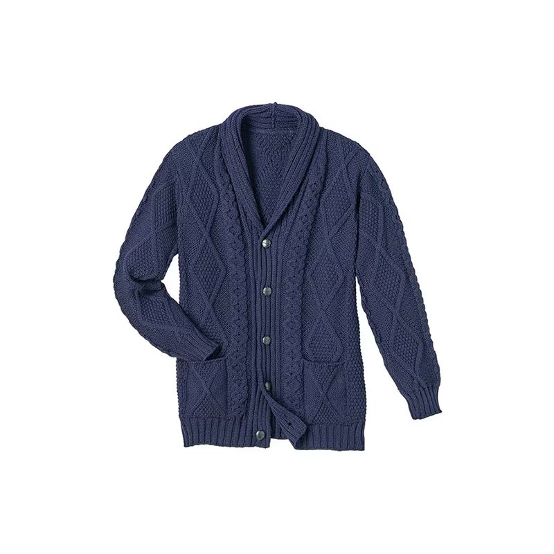 Herren-Woll-Cardigan mit Taschen