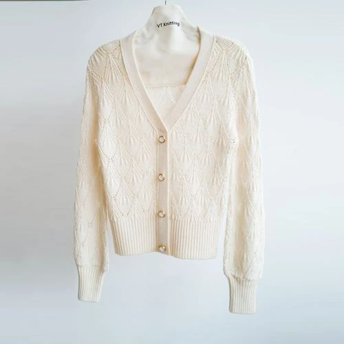 Offene Strickjacke aus Merinowolle