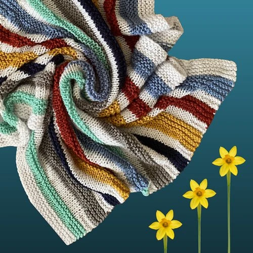 Übergroße Strickdecke