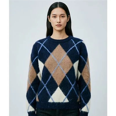 Argyle Pullover Damen