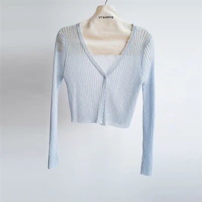 Leichte Strickjacke aus Baumwollstrick