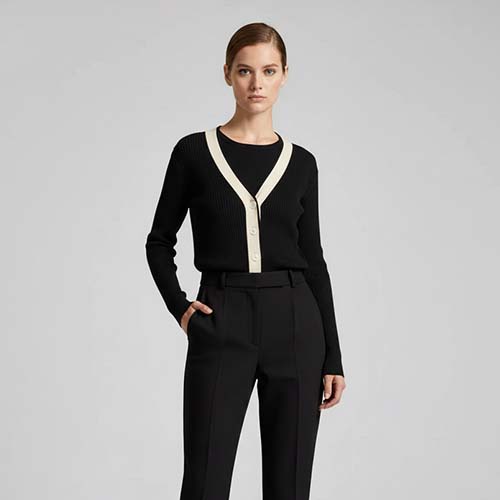 Thick Wool Vneck Sweater
